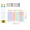 Kyct001-025 Quadro de Notas Adesivo Removível Transfronteiriço Adesivo de Lousa Plano Semanal Plano Mensal Adesivo de Parede Apagável