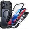Case de Celular Transparente Três-à-Prova Magnético para iPhone 18 Pro Aplicável em Fronteiras Case Protetor de Cobertura Total à Prova de Choque para Uso Externo à Prova de Poeira