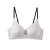 Para Curvas Sujetador Francés de Lunares sin Aros para Mujer Pecho Pequeño Push-up Soporte Suave Sin Costuras Transpirable Cómodo Fino Lencería