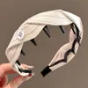 2026 Nuevo Estilo Diadema Retro de Caña Alta con un Toque Sofisticado, Diadema Dentada, Estilo Celebridad de Internet, Accesorio para el Cabello Versión Coreana