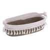 Cesta de almacenamiento rectangular con borlas tejidas de cuerda de algodón para juguetes de bebé y mascotas, cesta de almacenamiento de cuerda de algodón, cesta de almacenamiento para baño