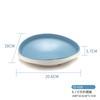Plato para Bistec Occidental de Melamina Transfronterizo, Vajilla de Estilo Minimalista Nórdico, Plato Azul y Blanco Extra Grueso, Bol Grande, Extra Grueso y Duradero