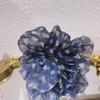 Corea del Sur Dongdaemun Celebridad de Internet Nuevo Oso de Organza Grande Anillo para el Pelo con Lazo Elegantes Accesorios para el Cabello de Niñas