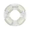Flotador de natación de anillo con lentejuelas en bloques de color rosa y blanco, con asa, PVC engrosado para adultos, alta capacidad de carga, inflable