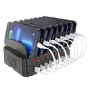 Enchufe Cargador Multipuerto con Soporte para Teléfono, QC3 Integrado.