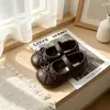Zapatos de Cuero Estilo Ballet para Niñas 2026 Primavera y Otoño Nuevos Lazos Zapatos de Princesa para Actuación de Bebé Suela Suave Mocasines