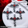 Accesorios de Estilo Oscuro Estilo Europeo y Americano Mariposa Negra Pistola Cruz de Rosa Colgante Pulsera de Cuentas DIY Collar