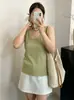 Top sin mangas para mujer de talla grande para usar sobre otras prendas y para capas, colección otoño 2026, chaleco de punto versátil con tirantes para mujeres con curvas