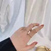 Anillo de Acero Inoxidable Transfronterizo de Amazon Estilo Coreano Simple de Alta Gama Lujo Ligero Joyería para Mujer Anillo de Acero de Titanio