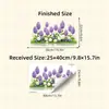 Hs-Jd4217Q Arbusto de Hortênsia Artificial 3D Eletrostático Adesivo de Janela Estilo Pastoral Azulejo de Casa Vidro Adesivo Decorativo