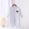 Body de Algodão Puro Sem Mangas para Bebê Primavera e Outono Unissex Roupas de Bebê Macacão de Bebê para Todas as Estações Roupas para Engatinhar 0-12 Meses