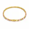 Moda transfronteriza, estilo de lujo ligero, forma cuadrada, pulsera de circonita cúbica multicolor, joyería de moda con incrustaciones de diamantes, cobre, accesorios de alta gama para mujer, venta al por mayor