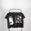 Hesito os Ricos Segunda Geração Bonitos High Street Erd Manga Curta Atacado Transfronteiriço Soltos Casuais Tops Camisetas para Homens e Mulheres Verão
