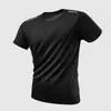 Talla europea nueva camiseta de manga corta para hombre de secado rápido de seda de hielo, malla transpirable de aire acondicionado, top de verano con sensación de hielo, manga corta, cuello redondo