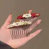 Pinza para el Cabello con Diseño de Lunares de Cachorro Peine Inverso para Mujer 2026 Nuevo Accesorio de Lado de Corona Alta Pinza para el Flequillo Adorno para el Cabello