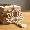2026 Estilo Europeu Fashion e Criativo Apanhador de Sonhos com Franjas Design Oco de Madeira 2D Decoração de Pendurar para Sala de Estar Decoração de Parede para Casa