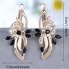 Aretes Largos Florales de Piedras Preciosas Rongxing Transfronterizos, Versión de Piedras Preciosas Multicolor, Aretes Versátiles para Fiestas, En Stock