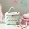 Bolsa de Maquillaje Personalizada con Estampado de Flores Ins Bolso Lindo Femenino con Corazón Portátil de Gran Capacidad Neceser para Artículos de Tocador y Maquillaje