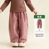 Roupas Infantis Tongbei 2026 Inverno Novo Calça Casual Quente de Veludo Cotelê Infantil com Forro de Lã e Acolchoada Versátil Longa