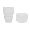 Fábrica direta de silicone dobrável Copa redonda ao ar livre piquenique conjunto portátil retrátil tigela dobrável com tampa dobrável Copo