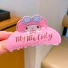 Pinza para el pelo acrílica de Sanrio con forma de perro Yugui, Merlot, Kulomi, para niña, con forma de tiburón