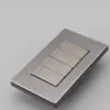 Metal gris sin óxido acero inoxidable 304 calibre americano 118 tipo uno abierto 2 abierto 3 vías enchufe de interruptor de luz de pared