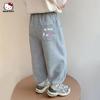 Pantalones de Chándal de Otoño Hello Kitty para Niños 2026 Nuevo Estilo Ropa Infantil para Niñas, Pantalones Deportivos Casuales Elegantes para Niños Mayores