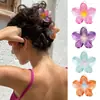 Grampo de Cabelo Flor de Frangipani Gradiente para Mulheres, Pente para Parte de Trás da Cabeça, Grampo de Cabelo Estilo Férias Praia Litoral