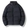 Jaqueta de algodão de inverno transfronteiriça para homens, estilo Hong Kong, gola alta, casaco de algodão espesso, corte solto, estilo coreano, moderno, minimalista, jaqueta puffer inspirada na juventude