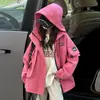 Jaquetas Infantis 2025 Nova Moda Primavera e Outono Casual Roupa de Trabalho Crianças de Tamanho Médio e Grande Jaquetas de Outono com Capuz Tendência