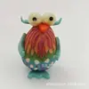 Adorno de figura de búho hecho a mano con arcilla blanda transfronterizo, decoración de Halloween, manualidad de escritorio versión Q hecha a mano