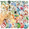 56 Pegatinas de Graffiti de Bolas de Navidad de Dibujos Animados Decorar Guitarra Cuaderno Equipaje DIY Transfronterizo Impermeable