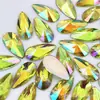 9*18Mmab Color Gota de Agua Rhinestones Acrílicos Rhinestones de Fondo Plano para Joyería Manualidades Decoración Accesorios de Ropa Materiales DIY
