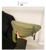 Bolsa pequena de tecido de nylon simples estilo coreano para mulheres, novo modelo 2023, bolsa de ombro texturizada, bolsa de axila, bolsa de peito, bolsa de cintura pequena transversal