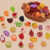 Juguetes de frutas artificiales en miniatura, accesorios para manualidades DIY, accesorios de pegamento de crema, kits de materiales para hebillas de zapatos creativas al por mayor