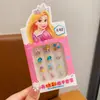Lindas Pegatinas para Uñas Sanrio para Niños, Pegatinas de Uñas Desgastables, Parches para Uñas de Kuromi, Juguetes de Dibujos Animados para Niños
