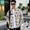 Camisa con Estampado Estilo Francés para Hombre Ambiente de Alta Gama Canalla Guapo Barroca de Manga Larga Verano Estilo Delgado Peluquero Ropa de Hombre