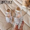 Sandalias de Princesa Cerradas para Niñas, Nuevo Diseño, Zapatos de Princesa a la Moda con Lazo, Zapatos de Baile para Actuaciones Estudiantiles