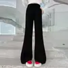 Calças pantalona infantis, nova coleção primavera/outono 2026, calças elásticas de cintura alta da moda para meninas pequenas, calças micro flare para adolescentes