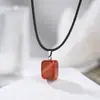 Joias Zhouhang Venda Quente Transfronteiriça Pingente de Cristal Natural Amethyst Irregular Lapis Lazuli Colar Joias Atacado