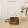 Bolso Pequeño Cuadrado Forma de Caja Primavera para Mujer 2026 Nuevo Estilo Bolso de Mano Rojo Retro Bolso Cruzado para Teléfono de Viaje