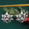 Pendientes de aleación con diseño de alce y copo de nieve, de estilo europeo y americano, con dibujos creativos, para Navidad.