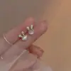 Brincos Elegantes Personalizados Estilo Coreano Simples Nicho Argola de Prata S925 Novos Brincos de Luxo para Mulheres Brincos de Pérola Atacado
