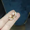Joyería de Perlas Genuinas Naturales de Color Claro S925 Pendientes Chapados en Oro de 18K Joyería de Perlas Zhuji Venta al por Mayor