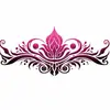 Varios estilos de pegatinas de tatuaje para cintura y abdomen, corazón, loto, rosa, vid, pegatinas impermeables para cintura y caderas