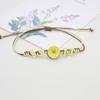 Pulsera de Flores Secas Más Vendida Transfronteriza, Pulsera de Narciso y Flor de Cerezo, Pulsera Trenzada, Regalo para Mejor Amiga Estudiante, Modelo para Puesto de Atracciones