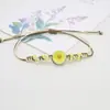 Pulseiras de Flores Secas Mais Vendidas Transfronteiriças, Pulseiras de Narciso e Flor de Cerejeira, Pulseiras Trançadas, Presentes para Estudantes e Namoradas, Itens para Barracas de Feira