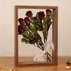 Marco de Fotos Estéreo de Flores Secas Transparente de Doble Cara Mesa DIY Espécimen de Planta Marco de Fotos Enmarcado de Flores Inmortales Caja de Almacenamiento de Regalo