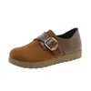 Nuevos Zapatos Casuales Retro Birkenstock de Suela Gruesa para Mujer Otoño 2026, Mocasines Slip-On de Cuero Gamuza