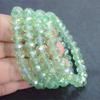 Agujero verde 8mm pulsera de cristal verde Fantasma con cuentas hechas a mano pulsera de cristal tallado gema venta al por mayor